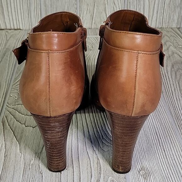 Lauren Ralph Lauren Maleah Brown Leather Ankle Boots Womens Size 8 - Picture 5 of 13